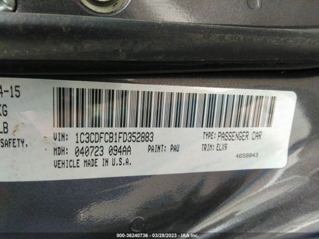 1C3CDFCB1FD352883 Dodge Dart Limited