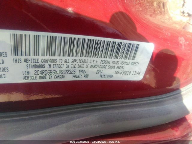2C4RDGBGXJR222325 Dodge Grand Caravan Se Plus