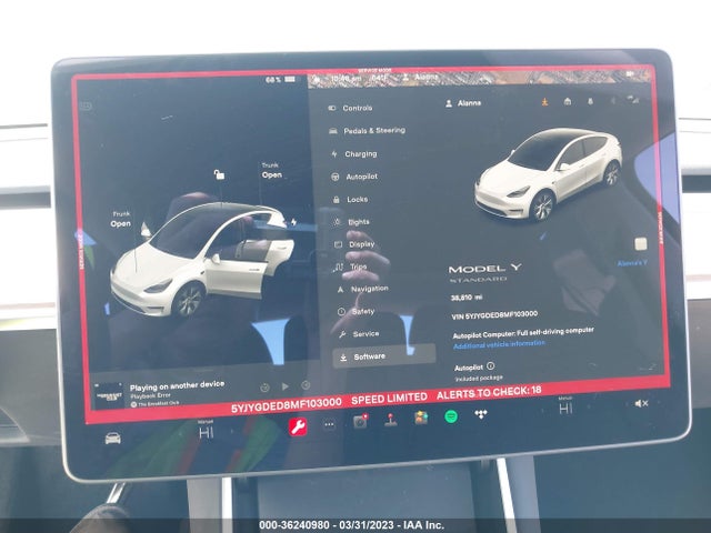Tesla Model Y Standard Range 2021 5YJYGDED8MF103000 Image 7