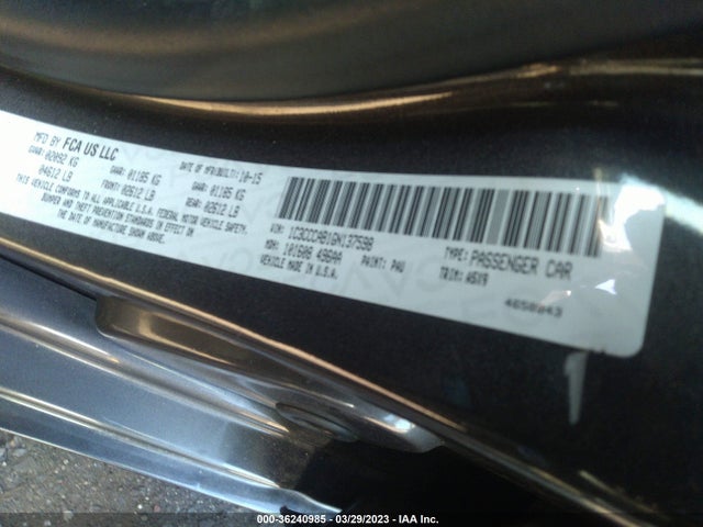 1C3CCCAB1GN137598 Chrysler 200 Limited