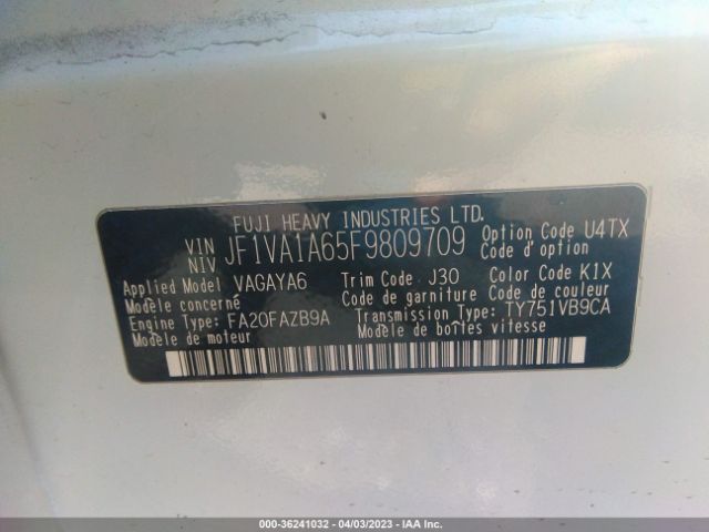 JF1VA1A65F9809709 Subaru WRX