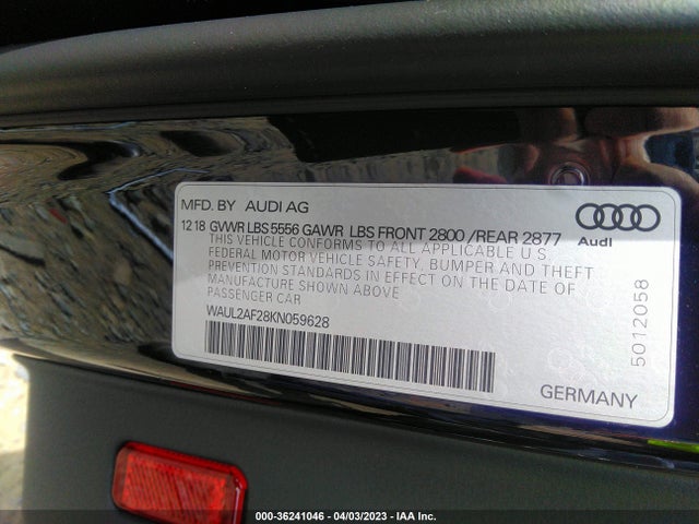 WAUL2AF28KN059628 Audi A6 Premium Plus