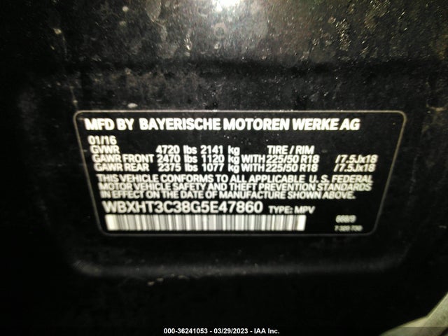 BMW X1 Xdrive28i 2016 WBXHT3C38G5E47860 Image 9
