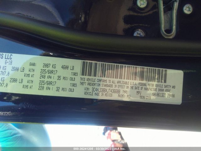 3C4NJDBBXJT436688 Jeep Compass Latitude