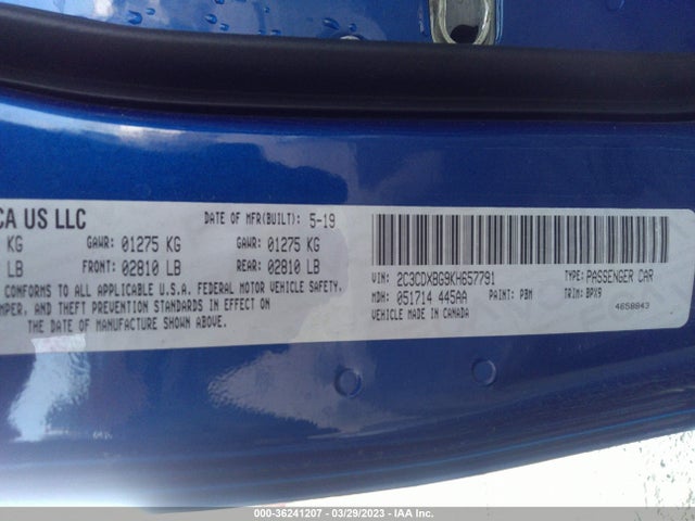 Dodge Charger Sxt 2019 2C3CDXBG9KH657791 Image 9