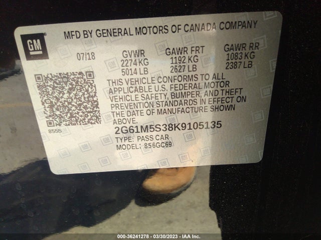 Cadillac XTS LUXURY 2019 2G61M5S38K9105135 Image 9