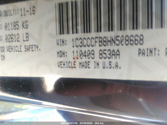 1C3CCCFB8HN508668 Chrysler 200 Touring