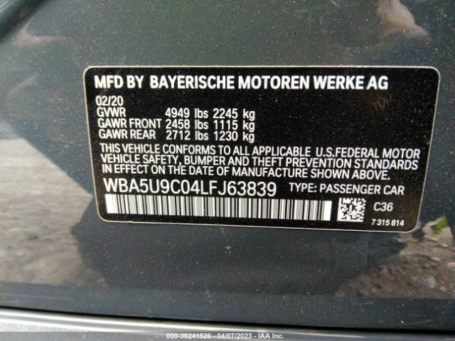 WBA5U9C04LFJ63839 BMW 3 Series M340i Xdrive