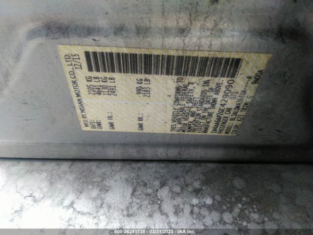 1N4AA6AP2GC429090 Nissan Maxima 3.5 S
