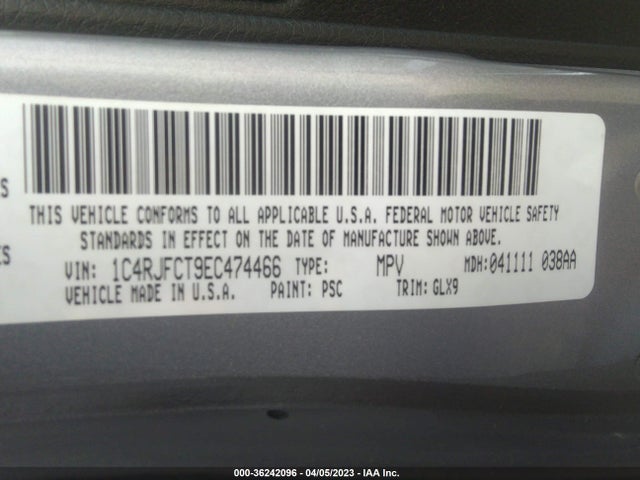 1C4RJFCT9EC474466 Jeep Grand Cherokee Overland