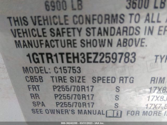 1GTR1TEH3EZ259783 GMC SIERRA 1500