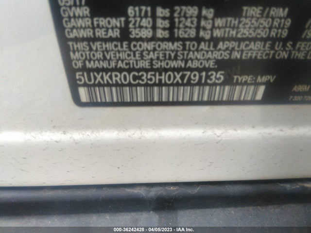 5UXKR0C35H0X79135 BMW X5 Xdrive35i