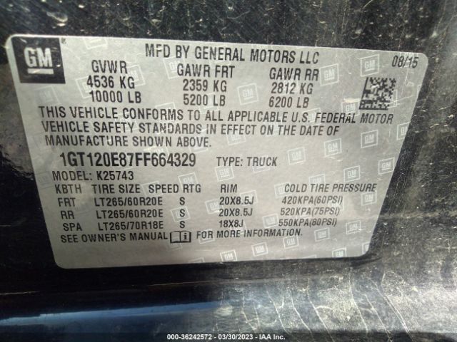 1GT120E87FF664329 GMC Sierra 2500hd Denali