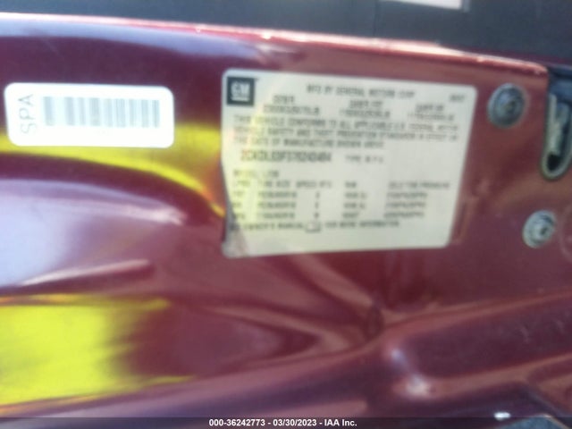 2007 PONTIAC TORRENT VIN: 2CKDL63F376243484