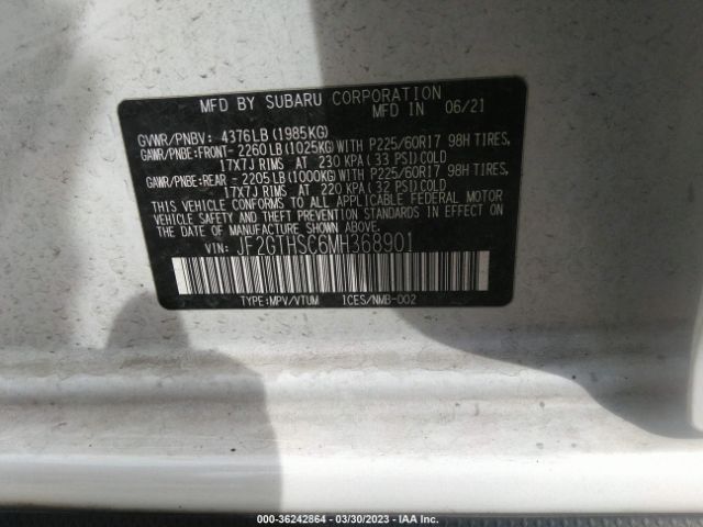 JF2GTHSC6MH368901 Subaru Crosstrek Sport