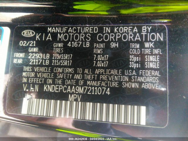 KNDEPCAA9M7211074 KIA Seltos Lx