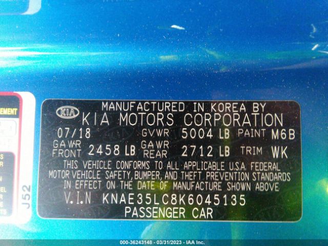 KNAE35LC8K6045135 KIA STINGER GT