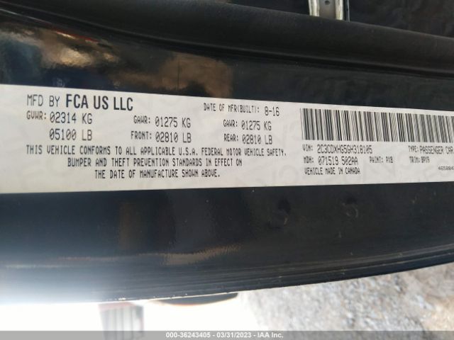 2C3CDXHG5GH318105 Dodge Charger Sxt