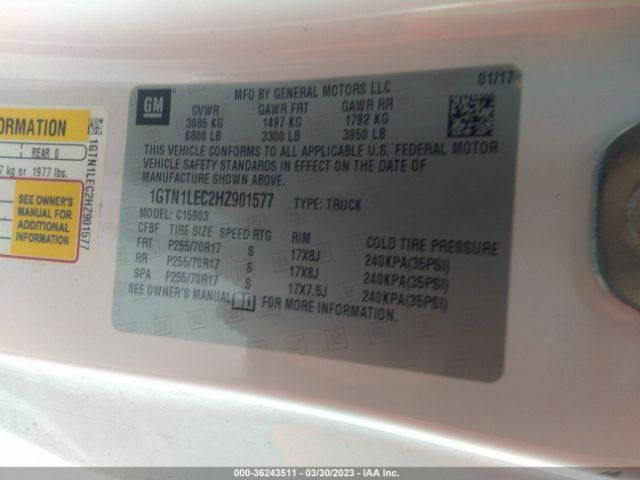 1GTN1LEC2HZ901577 GMC SIERRA 1500