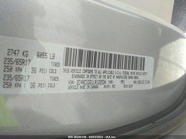 Chrysler Voyager Lxi 2020 2C4RC1DG1LR122534 Image 10