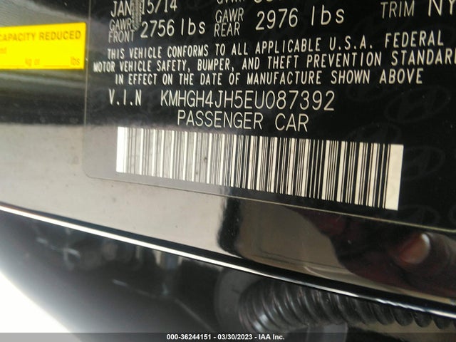 Hyundai Equus Signature 2014 KMHGH4JH5EU087392 Image 9