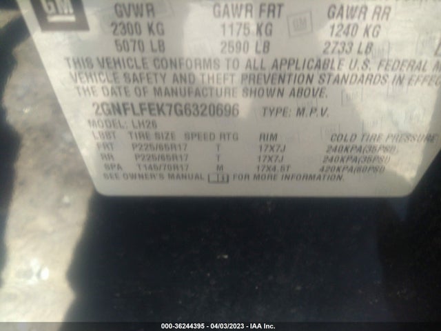 Chevrolet EQUINOX LT 2016 2GNFLFEK7G6320696 Image 10