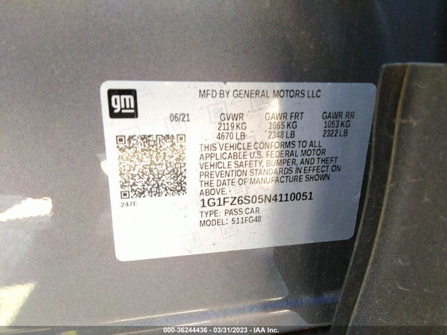 Chevrolet Bolt Euv Premier 2022 1G1FZ6S05N4110051 Image 11
