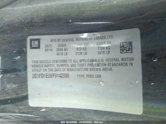 Chevrolet CAMARO LT 2015 2G1FD1E3XF9142399 Image 11