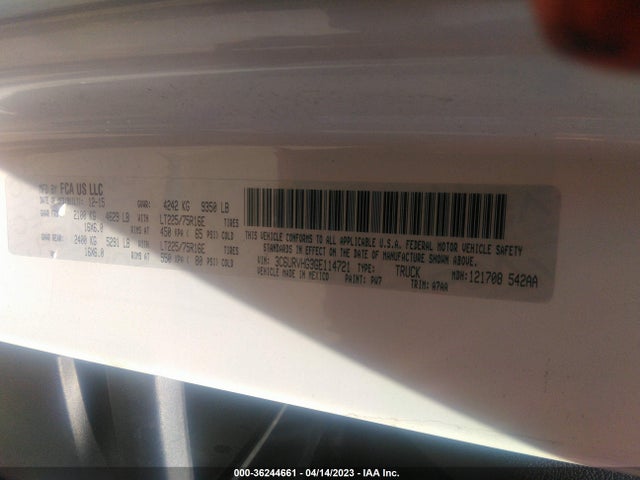 RAM Promaster Cargo Van 2016 3C6URVHG3GE114721 Image 9