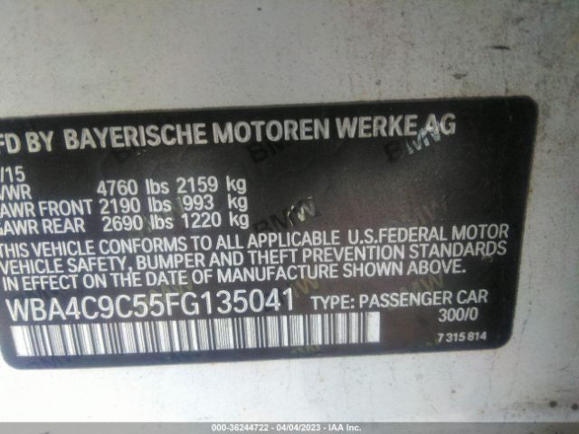 WBA4C9C55FG135041 BMW 4 Series 428i Xdrive