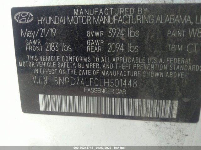 Hyundai ELANTRA SE 2020 5NPD74LF0LH501448 Image 11
