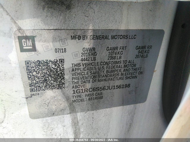 Chevrolet VOLT LT 2018 1G1RC6S56JU156198 Image 11