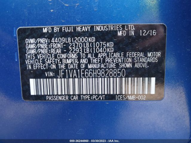 JF1VA1E66H9828850 Subaru Wrx Premium