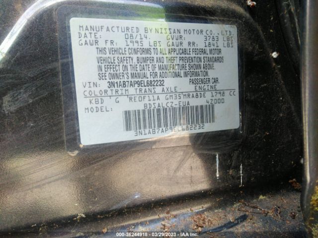 3N1AB7AP9EL682232 Nissan SENTRA S