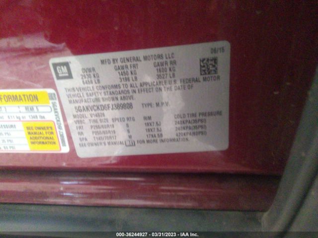 5GAKVCKD6FJ389808 Buick Enclave Premium