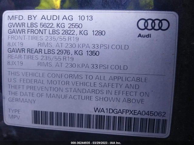 WA1DGAFPXEA045062 Audi Q5 Premium Plus