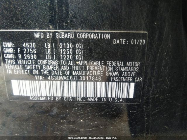 4S3BWAC67L3017846 Subaru Legacy Premium