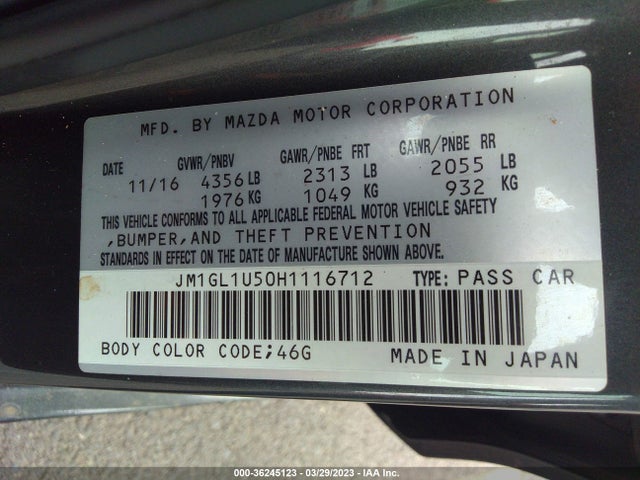 Mazda Mazda6 Sport 2017 JM1GL1U50H1116712 Image 9