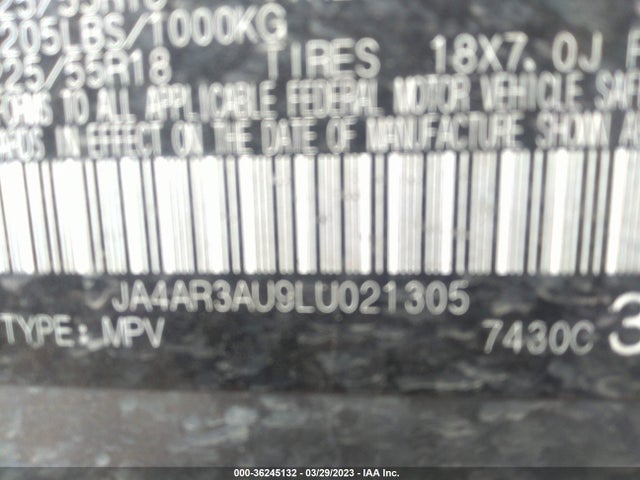 JA4AR3AU9LU021305 Mitsubishi Outlander Sport Es 2.0/se 2.0