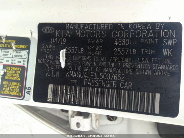 KNAGU4LE1L5037662 KIA Optima Hybrid Ex
