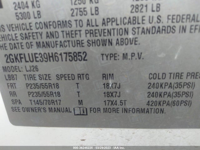 GMC Terrain Slt 2017 2GKFLUE39H6175852 Image 11