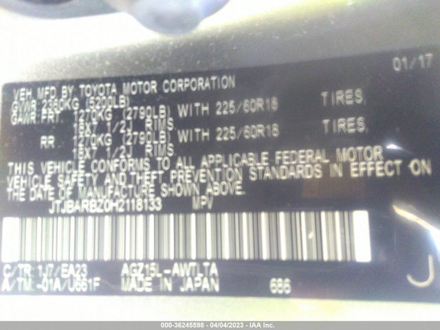 JTJBARBZ0H2118133 Lexus Nx Nx Turbo