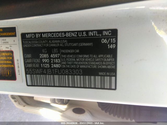 55SWF4JB1FU083303 Mercedes-Benz C-class C 300