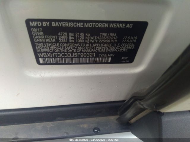 WBXHT3C33J5F90321 BMW X1 Xdrive28i