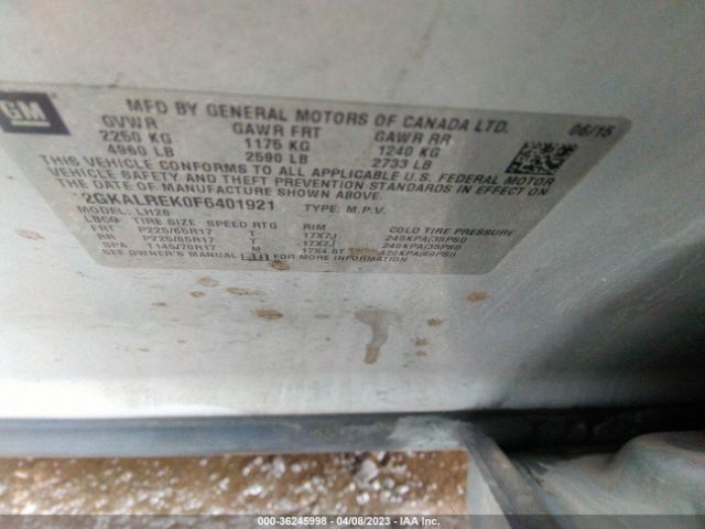 2GKALREK0F6401921 GMC Terrain Sle