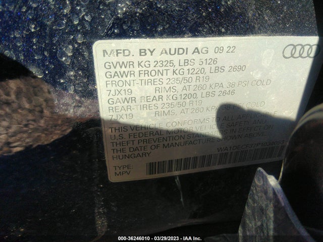 2023 Audi Q3, VIN: WA1DECF37P1034053
