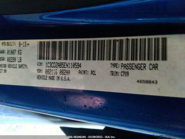 1C3CDZAB5EN110594 Dodge AVENGER SE