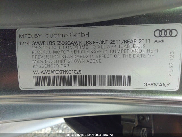 2015 Audi S7, VIN: WUAW2AFCXFN901029
