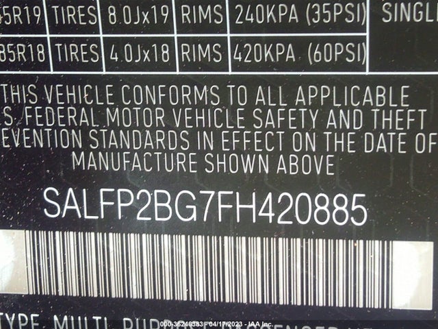 2015 Land Rover LR2, VIN: SALFP2BG7FH420885
