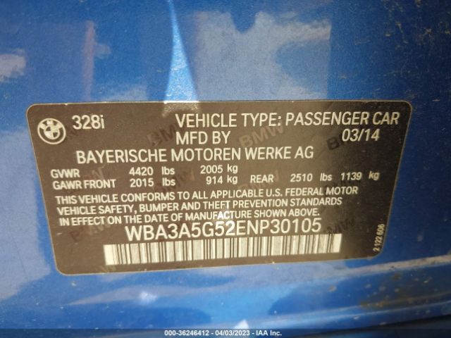 WBA3A5G52ENP30105 BMW 3 Series 328i
